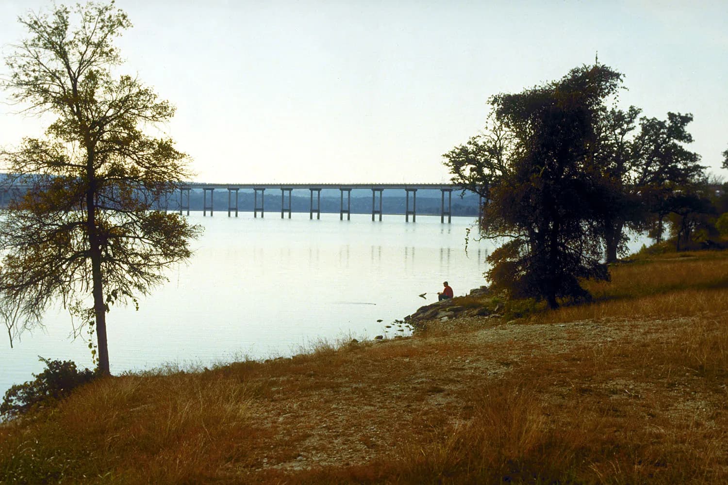 Stillhouse Hollow Lake in the surrounding Bell County area; USACE archival photograph.